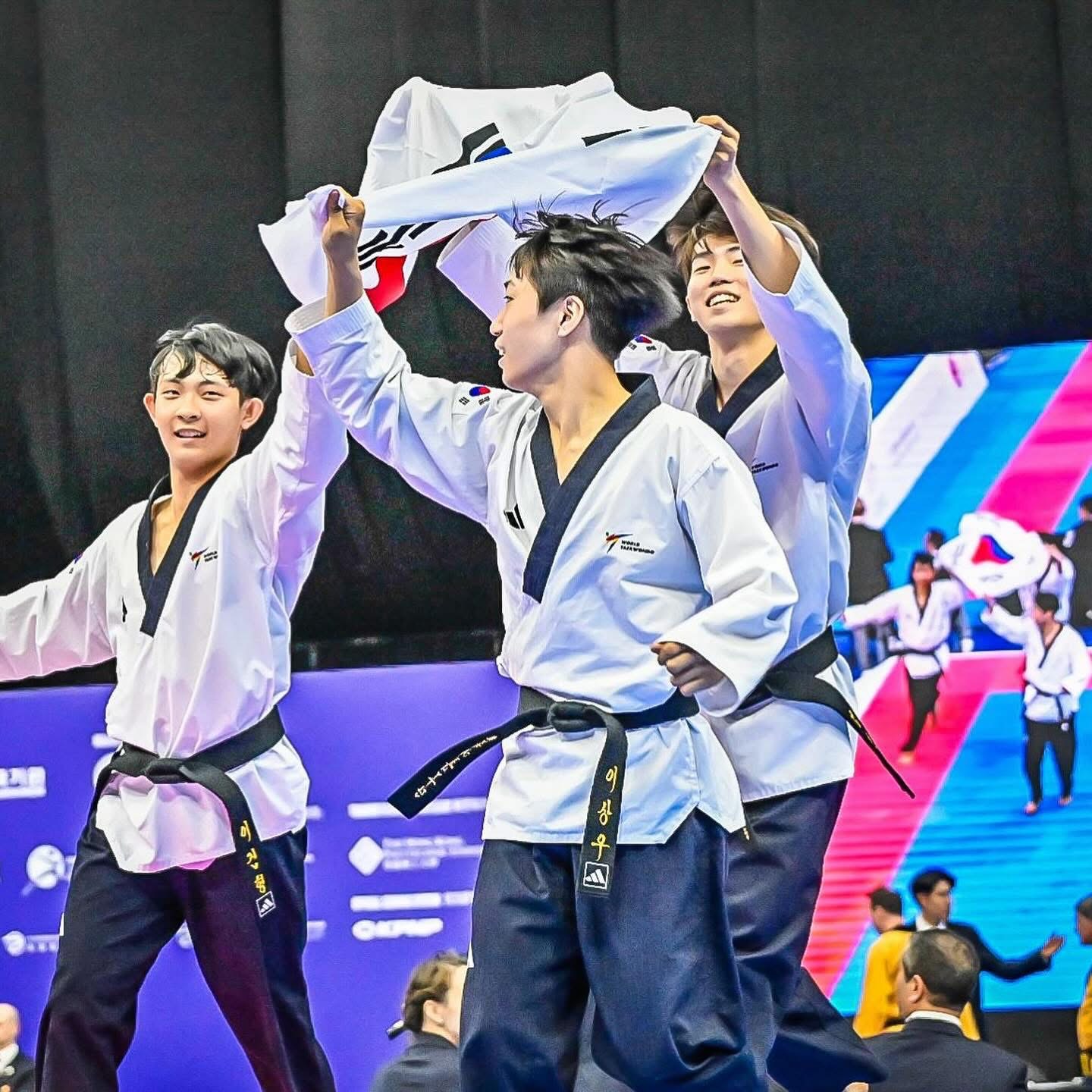 Male Team Junior Champions at the Hong Kong 2024 World Taekwondo Poomsae Championships!