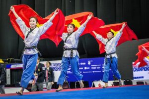 Female Under 50 Team Category at the Hong Kong 2024 World Taekwondo Poomsae Championships! 🥇🥈🥉